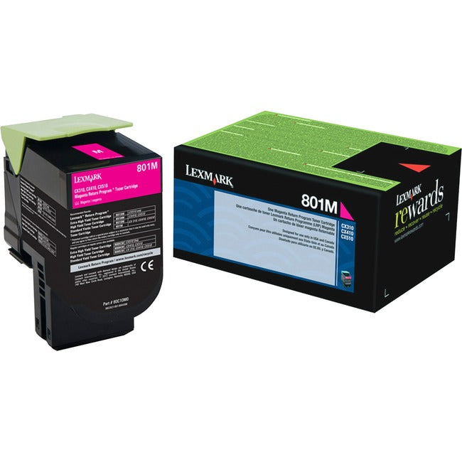 Lexmark 80C10M0 Unison 801M Toner Cartridge