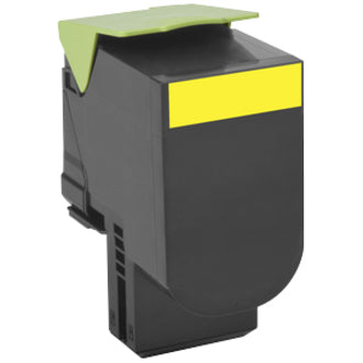 Lexmark 80C0SYG Original Standard Yield Laser Toner Cartridge - Yellow - 1 Each
