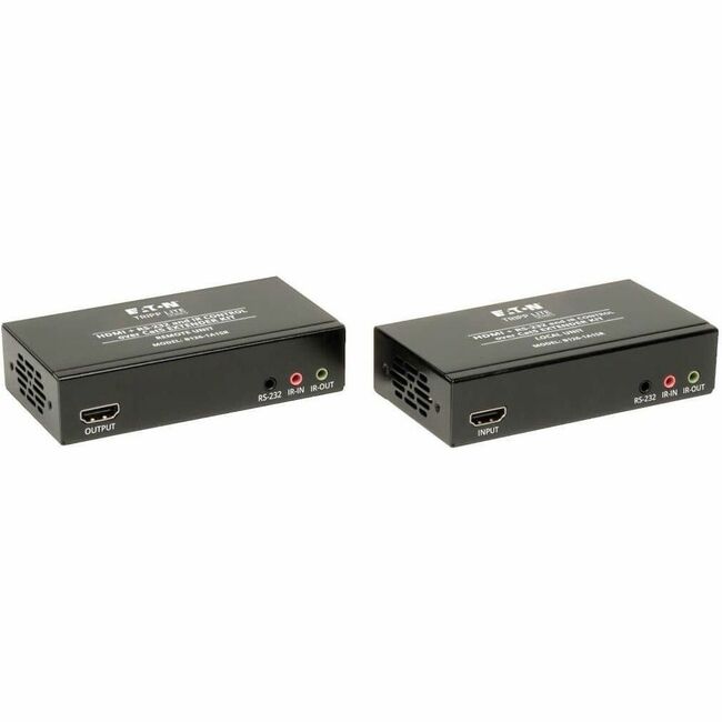 Eaton B126-1A1SR Tripp Lite Series HDMI over Cat5/6 Extender Kit, Transmitter/Receiver, 4K, Serial and IR Control, Up to 328 ft. (100 m), TAA