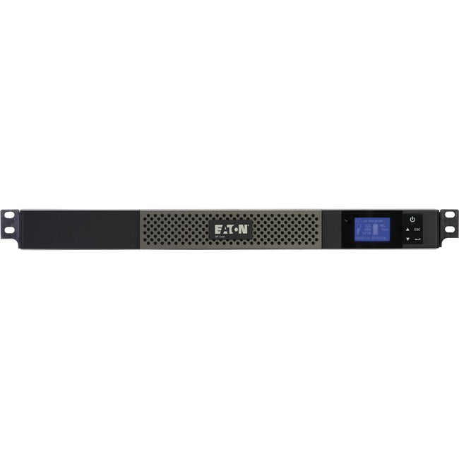 Eaton 5P1500R 5-15P line-interactive UPS with 1440VA capacity, 5 outlets, true sine wave, and optional cybersecure network card.