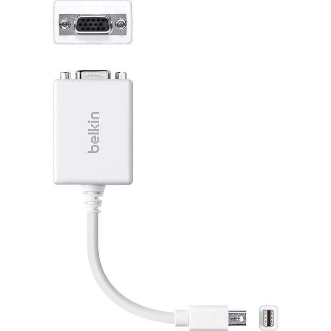 Belkin International INC F2CD049B Belkin Mini DisplayPort to VGA Video Adapter, M/F, 1080p