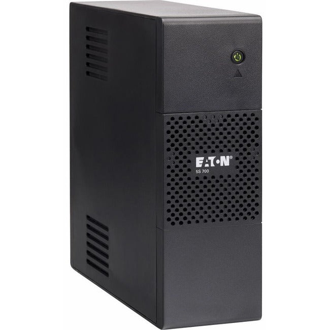 Eaton 5S700 700 VA line-interactive UPS with battery backup, 120V, USB port, tower design for general purpose power protection