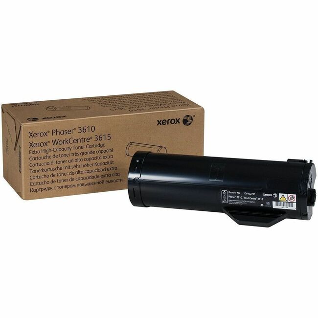 Xerox 106R02731 Genuine Phaser&reg; 3610, WorkCentre&reg; 3615 Black Extra High capacity Toner Cartridge (25300 Pages) - 106R02731