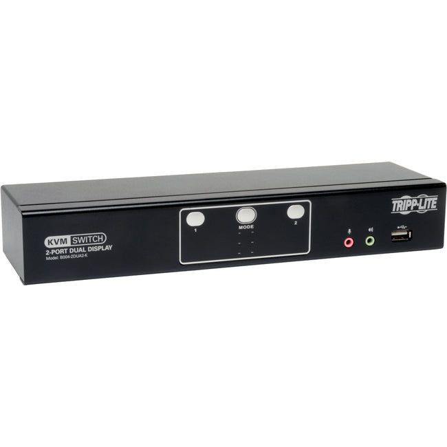 Eaton B004-2DUA2-K Tripp Lite by Eaton 2-Port Dual Monitor DVI KVM Switch TAA GSA with Audio and USB 2.0 Hub Cables included
