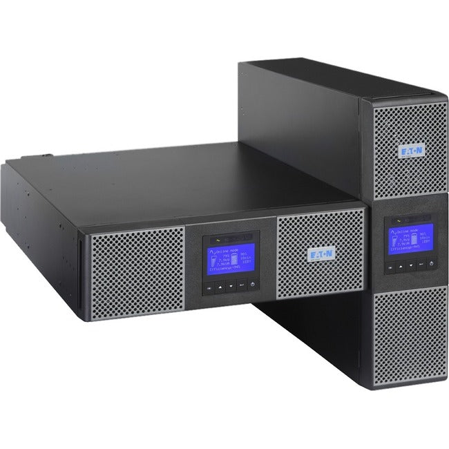 Eaton 9PX6KSP 9PX 5500VA online double-conversion UPS with hardwired outlets, network card, and extended run in a 4U rack mount.