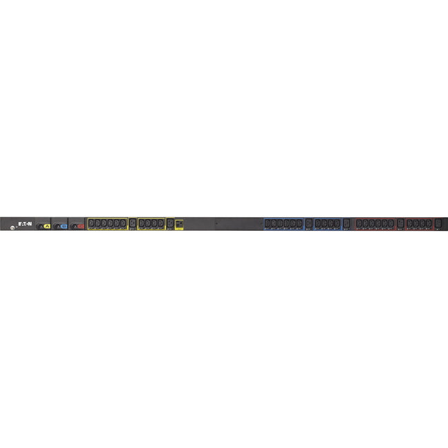 Eaton EBA310-10 Basic rack PDU, 0U, L21-30P input, 8.64 kW max, 120/208V, 24A, 10 ft cord, Three-phase, Outlets: (1) 5-20R, (30) C13 Outlet grip, (6) C19 Outlet grip