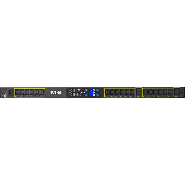 Eaton EMI103-10 single-phase rack PDU with 16A input, 3.84kW capacity, mounted in a 0U rack unit, voltage 100-240V