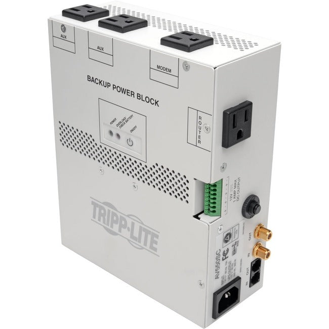 Eaton AV550SC Tripp Lite 550VA general purpose UPS backup power block for audio/video and structured wiring enclosures.