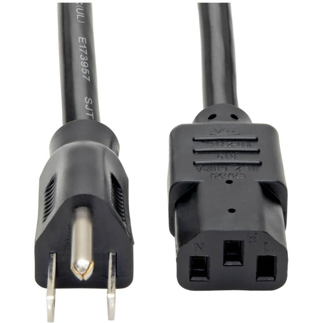 Eaton P007-012 Tripp Lite by Eaton Computer Power Cord NEMA 5-15P to C13 - Heavy-Duty 15A 125V 14 AWG 12 ft. (3.66 m) Black