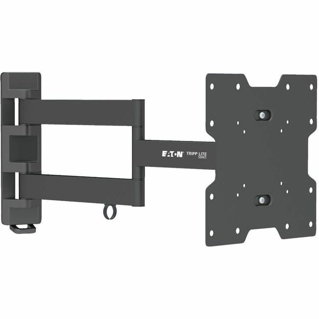 Eaton Tripp Lite TV wall mount arm for 14 to 42-inch monitors, swivel and tilt mounting kit on a flat-screen TV.
