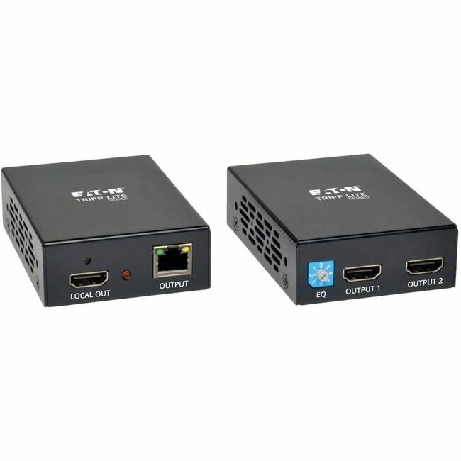 Eaton B126-2A1 Tripp Lite Series 1 x 2 HDMI over Cat5/6 Extender Kit, Box-Style Transmitter/Receiver for Video/Audio, Up to 150 ft. (45 m), TAA