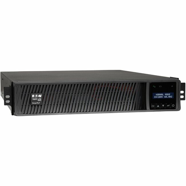 Eaton SmartPro 3kVA 2U line-interactive UPS with LCD display, network card options, and USB/DB9 ports for reliable power backup