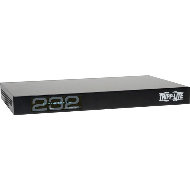 Eaton Tripp Lite NetCommander 32-Port Cat5 KVM over IP switch with 2 remote, 1 local user, 16 USB dongles, 1U rack-mount.