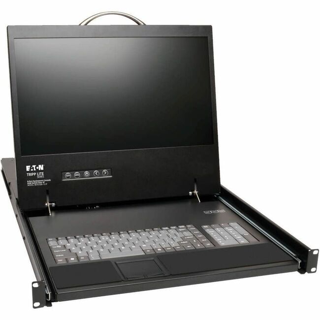 Eaton Tripp Lite NetCommander 8-port Cat5 KVM over IP switch with 19-inch rackmount LCD, remote and local user access