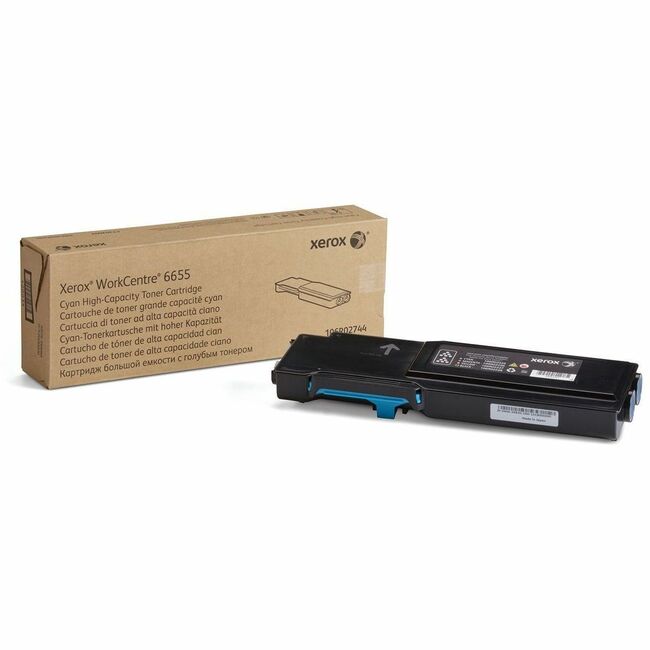 Xerox 106R02744 Genuine WorkCentre&reg; 6655/6655i Cyan High capacity Toner Cartridge (7500 Pages) - 106R02744