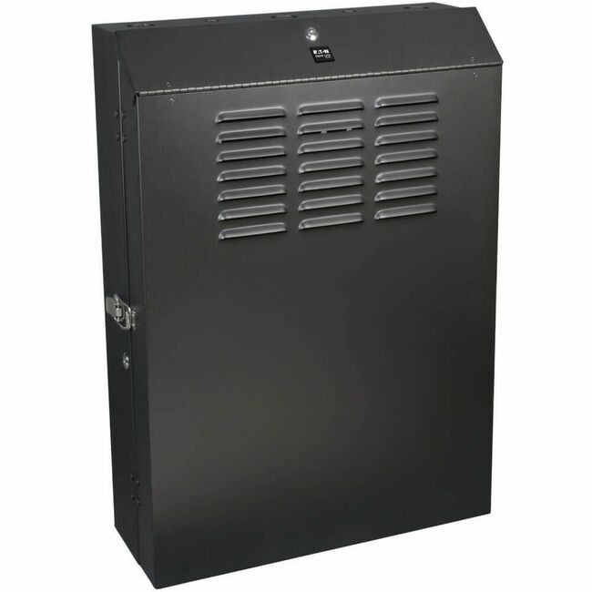 Eaton Tripp Lite SmartRack 5U low-profile vertical-mount server enclosure cabinet, wall-mount rack equipment with server-depth design