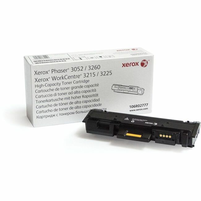 Xerox 106R02777 Genuine Phaser&reg; 3052/3260, WorkCentre&reg; 3215/3225 Black High capacity Toner Cartridge (3000 Pages) - 106R02777