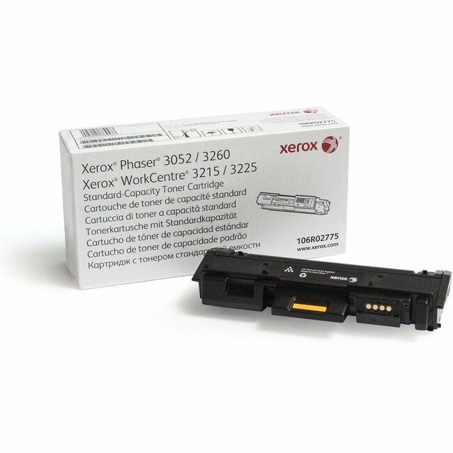 Xerox 106R02775 Genuine Phaser&reg; 3052/3260, WorkCentre&reg; 3215/3225 Black Standard capacity Toner Cartridge (1500 Pages) - 106R02775