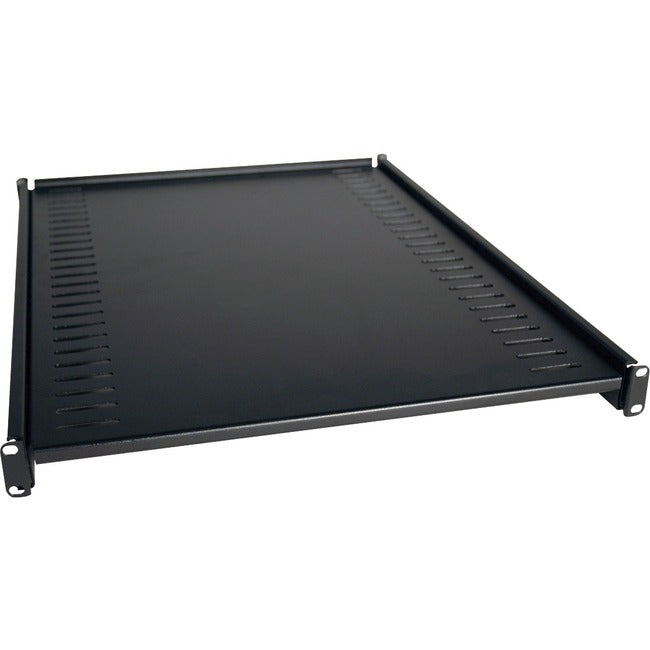 Eaton Tripp Lite SmartRack fixed heavy-duty toolless mount shelf with 26-inch depth and 250 lbs capacity for rack equipment.