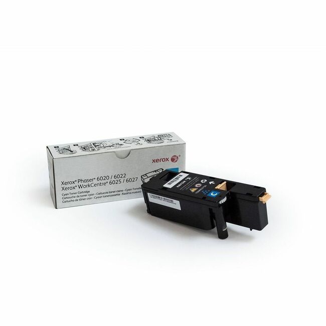 Xerox 106R02756 Genuine Phaser&reg; 6020/6022, WorkCentre&reg; 6025/6027 Cyan Standard capacity Toner Cartridge (1000 Pages) - 106R02756