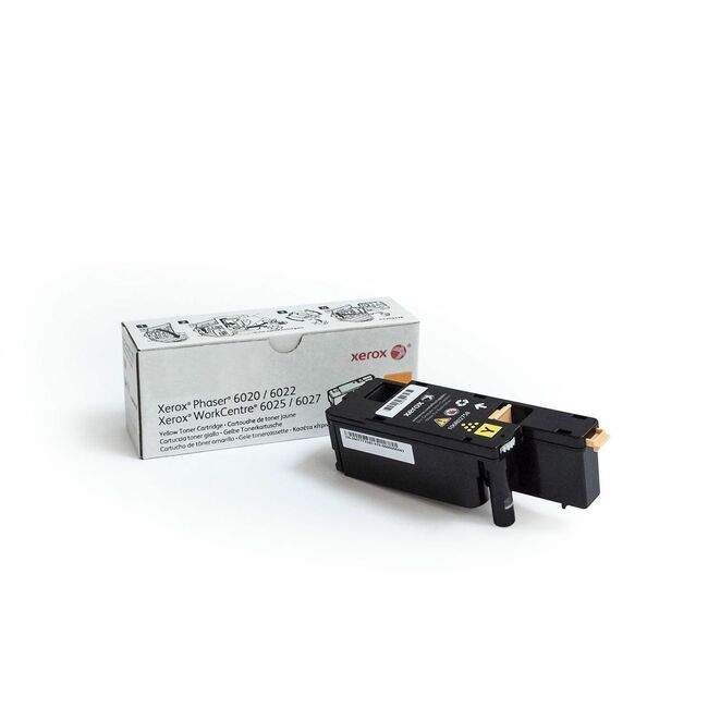 Xerox 106R02758 Genuine Phaser&reg; 6020/6022, WorkCentre&reg; 6025/6027 Yellow Standard capacity Toner Cartridge (1000 Pages) - 106R02758