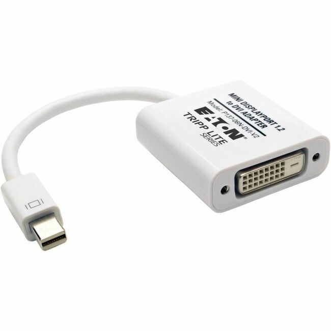 Eaton P137-06N-DVI-V2 Tripp Lite Series Keyspan Mini DisplayPort to DVI Active Adapter Video Converter, DP ver 1.2 (M/F), 6-in. (15.24 cm)