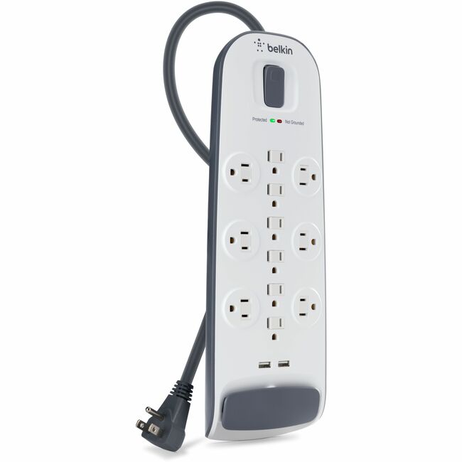 Belkin International INC BV112050-06 Belkin 12 Outlet Surge Protector with USB Charging - 6ft input cord