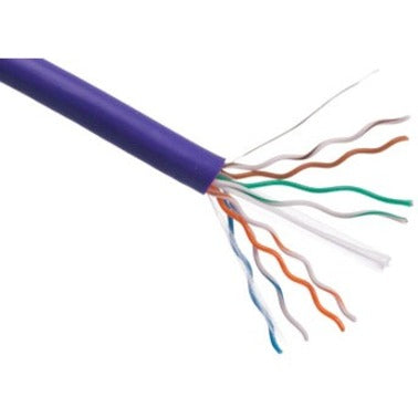 Axiom C6BCS-P1000-AX CAT6 23AWG 4-Pair Solid Conductor 550MHz Bulk Cable Spool 1000FT (Purple)