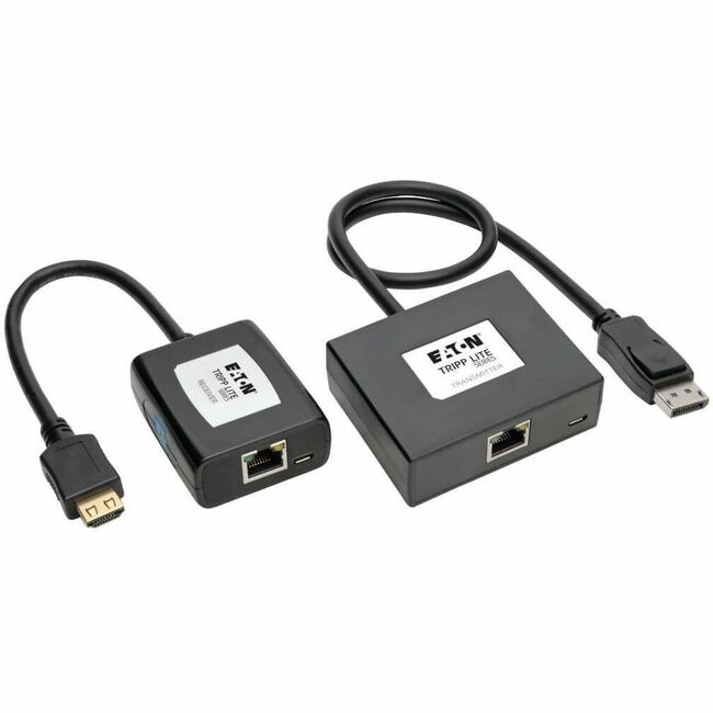 Eaton B150-1A1-HDMI Tripp Lite by Eaton DisplayPort to HDMI over Cat5/6 Active Extender Kit Pigtail Transmitter/Receiver for Video/Audio 150 ft. (45 m) TAA