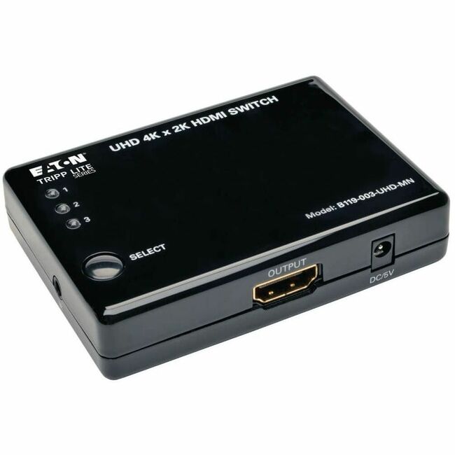 Eaton B119-003-UHD-MN Tripp Lite by Eaton 3-Port HDMI Mini Switch with Remote Control - 4K (HDMI F/3xF) 3D HDCP 1.4 EDID
