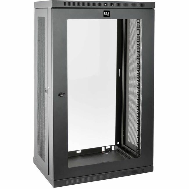 Eaton SRW21UG Tripp Lite Series SmartRack 21U Low-Profile Switch-Depth Wall-Mount Half-Height Rack Enclosure, Clear Acrylic Window
