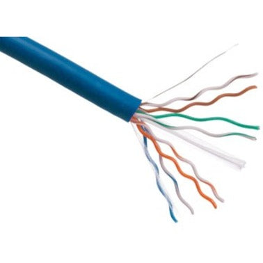 Axiom C6BCS-B1000-AX CAT6 23AWG 4-Pair Solid Conductor 550MHz Bulk Cable Spool 1000FT (Blue)