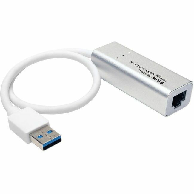 Eaton U336-000-GB-AL Tripp Lite Series USB 3.0 SuperSpeed to Gigabit Ethernet NIC Network Adapter, 10/100/1000, Plug and Play, Aluminum