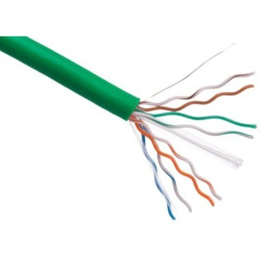 Axiom C5EBCS-N1000-AX CAT5E 24AWG 4-Pair Solid Conductor 350MHz Bulk Cable Spool 1000FT (Green)