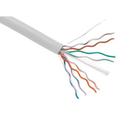 Axiom C5EBCS-W1000-AX CAT5E 24AWG 4-Pair Solid Conductor 350MHz Bulk Cable Spool 1000FT (White)