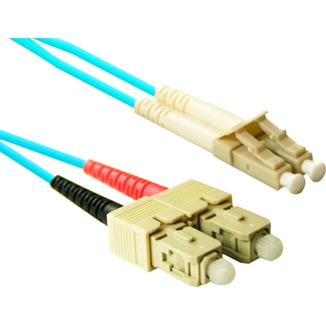 Enet Solutions, Inc. SCLC-10G-10M-ENC ENET 10M SC/LC Duplex Multimode 50/125 10Gb OM3 or Better Aqua Fiber Patch Cable 10 meter SC-LC Individually Tested