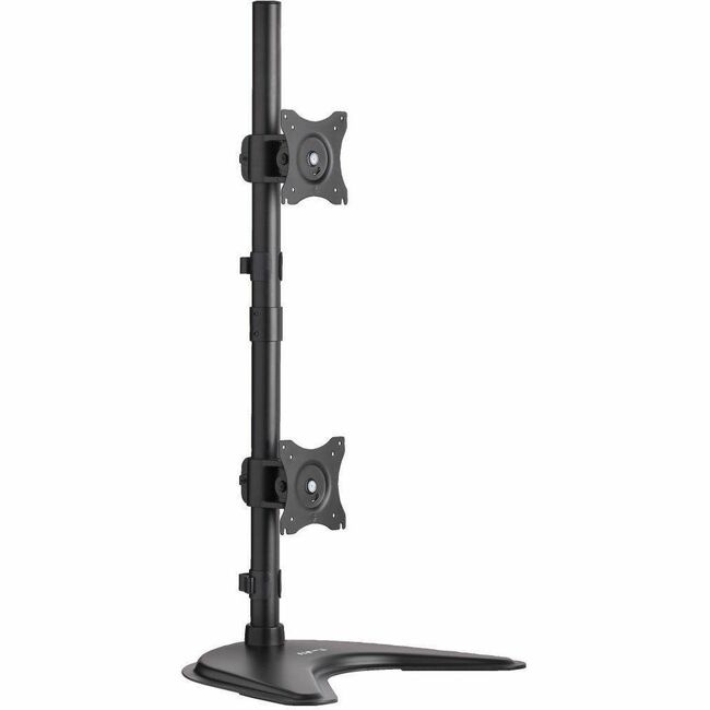 Eaton Tripp Lite dual vertical monitor stand holding 15 to 27-inch flat-screen displays with swivel and tilt features