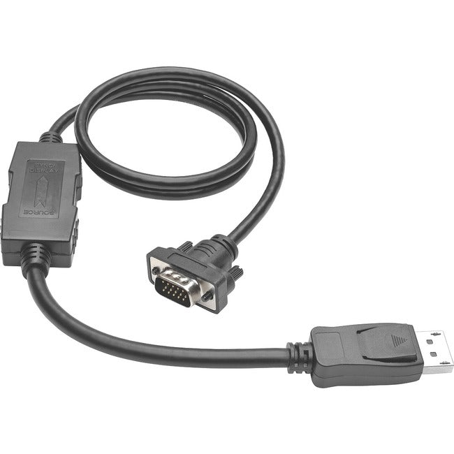 Eaton P581-010-VGA-V2 Tripp Lite Series DisplayPort 1.2 to VGA Active Adapter Cable (DP with Latches to HD15 M/M), 10 ft. (3.1 m), TAA