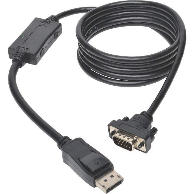 Eaton P581-006-VGA-V2 Tripp Lite by Eaton 6ft DisplayPort to VGA / DP to VGA Adapter Active Converter with Latches to HD15 DPort 1.2 M/M