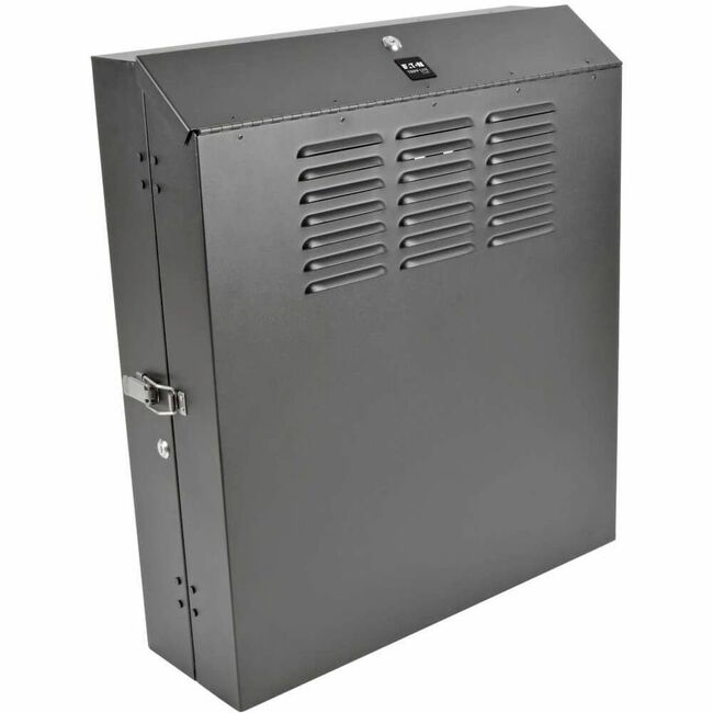 Eaton SRWF4U SmartRack 4U low-profile wall-mount rack enclosure with vertical mount design and switch depth for network equipment