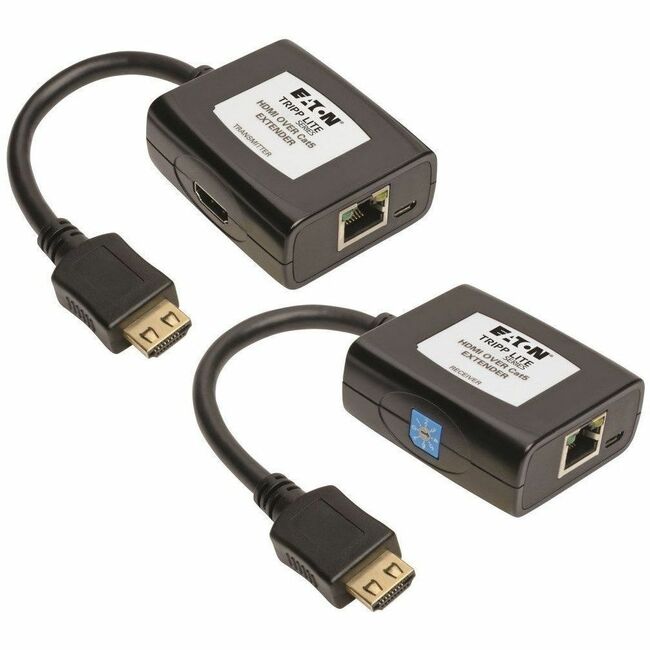 Eaton B126-1A1-U Tripp Lite Series HDMI over Cat5/6 Extender Kit, Transmitter/Receiver for Video/Audio, USB Powered, Up to 125 ft. (38 m), TAA