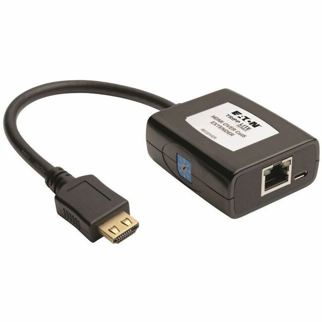 Eaton B126-1A0-U Tripp Lite Series HDMI over Cat5/6 Extender, Pigtail-Style Receiver for Video/Audio, USB Powered, Up to 125 ft. (38 m), TAA