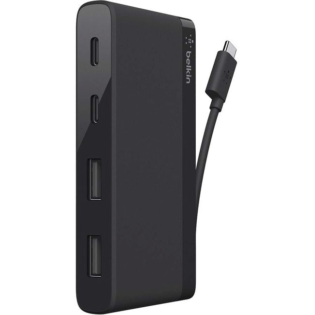 Belkin International INC F4U090BTBLK Belkin USB-C 4-Port Mini Hub (USB Type-C)