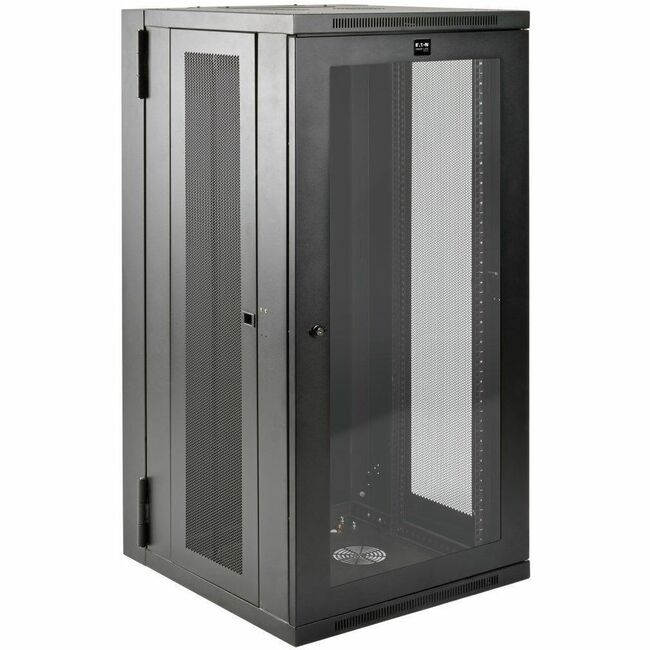 Eaton SRW26USDPG Tripp Lite Series SmartRack 26U UPS-Depth Wall-Mount Half-Height Rack Enclosure, Clear Acrylic Window, Hinged Back