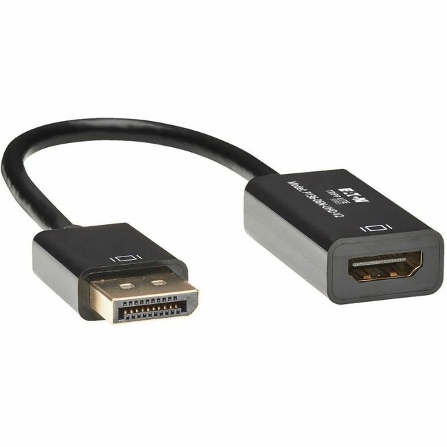 Eaton P136-06N-UHD-V2 Tripp Lite Series DisplayPort to HDMI 4K Active Adapter Video Converter, DP Ver 1.2, HDCP, 4K 30Hz (M/F), 6-in. (15.24 cm)