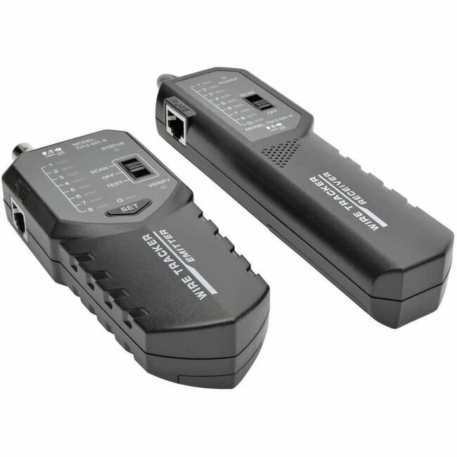 Eaton Tripp Lite multi-function cable tester with wire tracker and tone generator, used for testing and identifying cables.