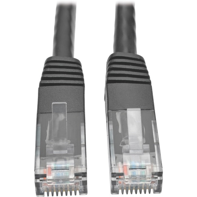 Eaton N200-100-BK Tripp Lite Series Cat6 Gigabit Molded (UTP) Ethernet Cable (RJ45 M/M), PoE, Black, 100 ft. (30.5 m)