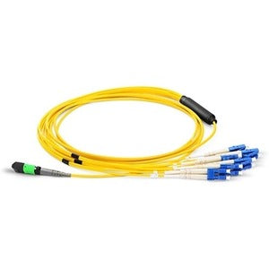 Axiom MP8LCSMR2M-AX MPO Female to 4 LC Singlemode 9/125 Fiber Optic Breakout Cable - 2m