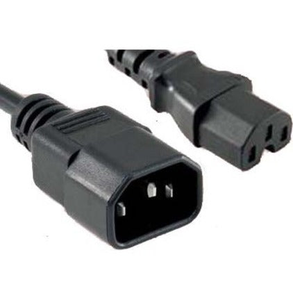 Enet Solutions, Inc. C14C15-10F-ENC ENET C14 to C15 10ft Black Power Extension Cord 14 AWG 15A NEMA IEC-320 C14 to NEMA IEC-320 C15 Black 10'