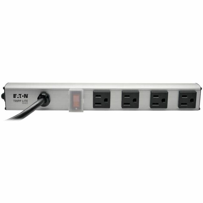 Eaton PS120410 Tripp Lite Series 4-Outlet Power Strip, 10 ft. (3.05 m) Cord, NEMA 5-15P Plug, 12 in.